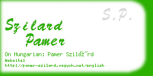 szilard pamer business card